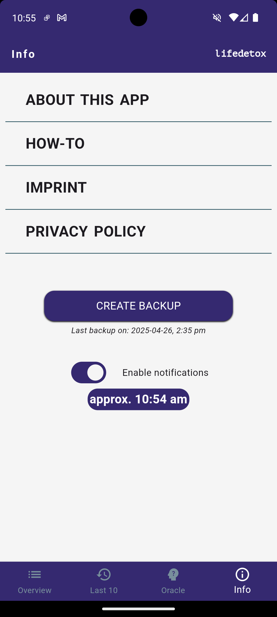 Create Backup